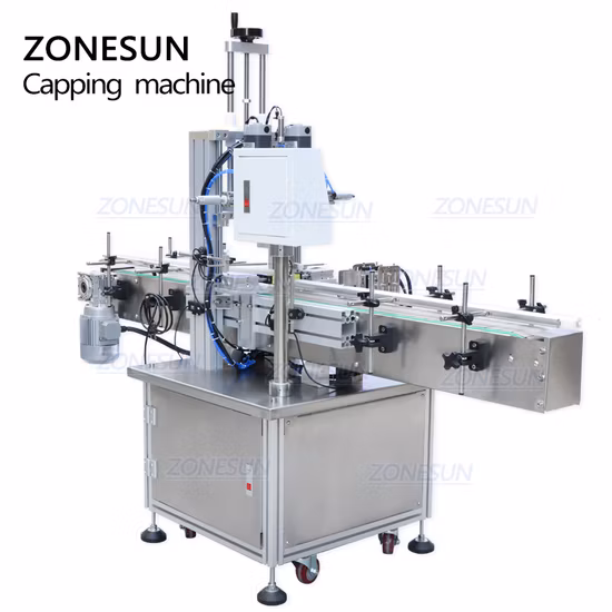 Zonesun – Machine de capsulage automatique de bouteilles en plastique, bouteilles carrées et rondes en verre, désinfectant pour les mains, vis